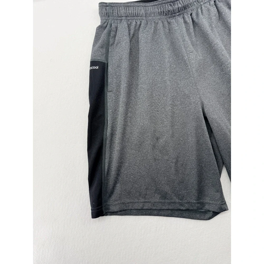 Adidas ClimaCool Athletic‎ Shorts Men's Large Gray Black Drawstring Gym Training